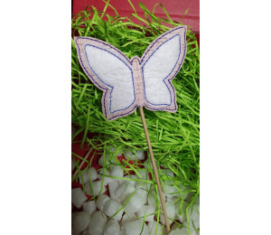 Stickdatei ITH - Blumenstecker Schmetterling